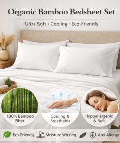 organic bamboo bedsheet set – ultra soft cooling eco friendly bed linen