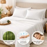 organic bamboo bedsheet set – ultra soft cooling eco friendly bed linen