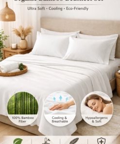 Home organic bamboo bedsheet set – ultra soft cooling eco friendly bed linen