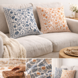 Hand Block Print Cushion Covers – Traditional Jaipur Artisan Cotton Pillow Covers hand block print cushion covers – traditional jaipur artisan cotton pillow covers