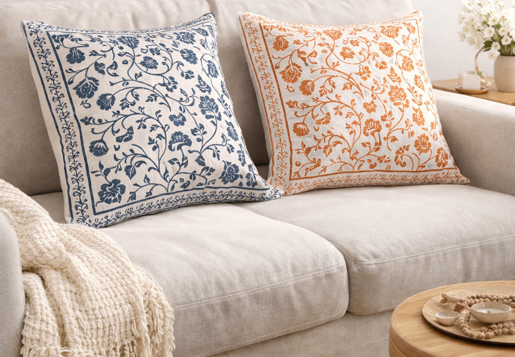 hand block print cushion covers – traditional jaipur artisan cotton pillow covers hand block print cushion covers – traditional jaipur artisan cotton pillow covers