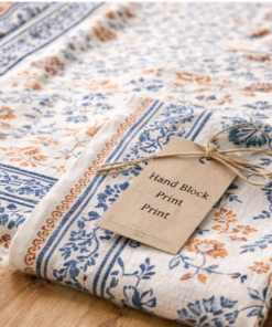hand block print table runner – traditional jaipur cotton dining table decor