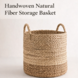 handwoven natural fiber storage basket – eco friendly jute & seagrass organizer