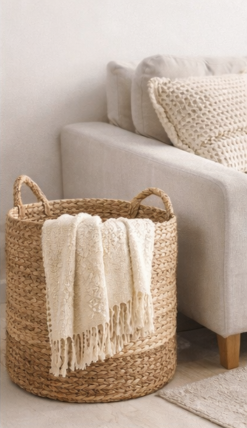 handwoven natural fiber storage basket – eco friendly jute & seagrass organizer handwoven natural fiber storage basket – eco friendly jute & seagrass organizer