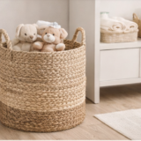 handwoven natural fiber storage basket – eco friendly jute & seagrass organizer