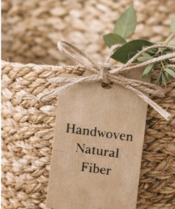 Home handwoven natural fiber storage basket – eco friendly jute & seagrass organizer